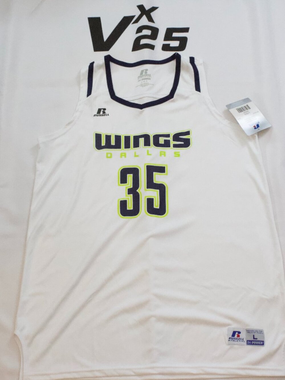 NEW Women's Azzi Fudd Dallas Wings White Jersey Size Large